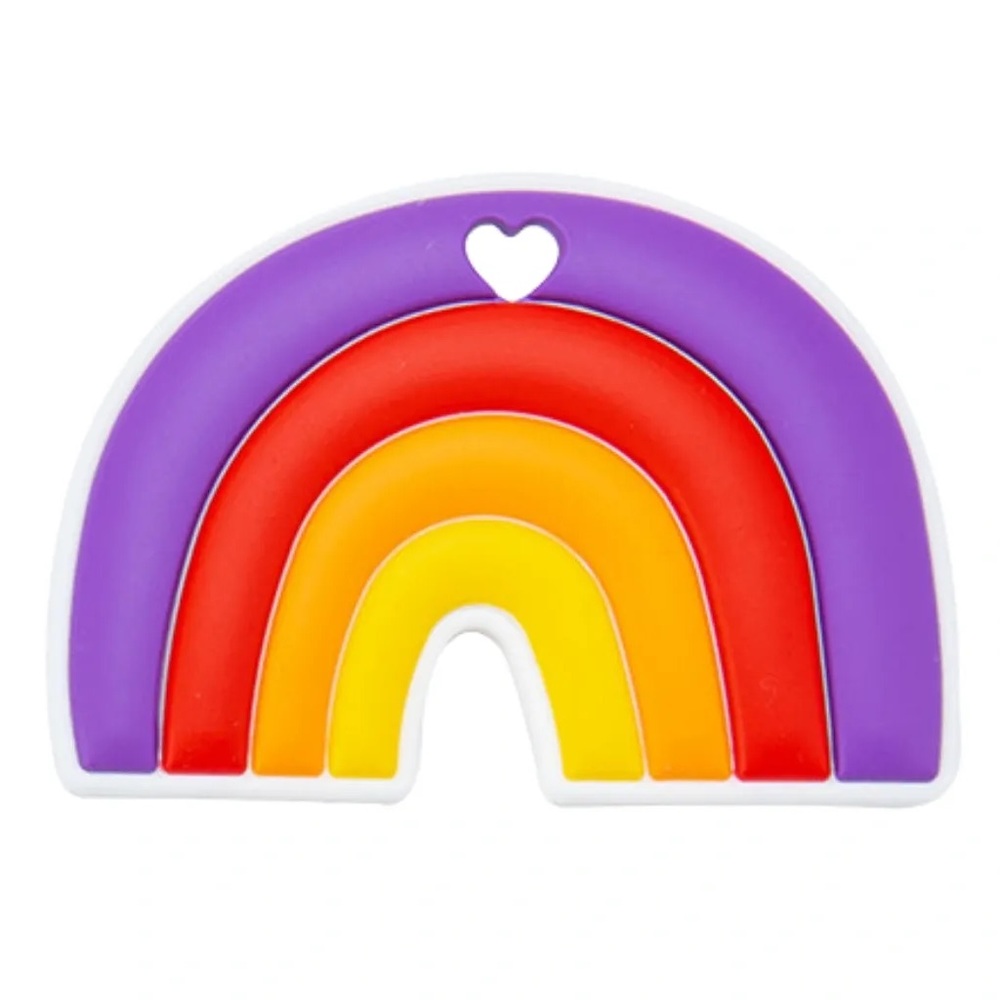 PURPLE | Rainbow boho baby silicone teether toy